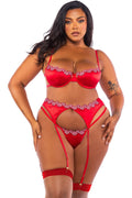 Peppermint Kiss 3-Piece Garter Set