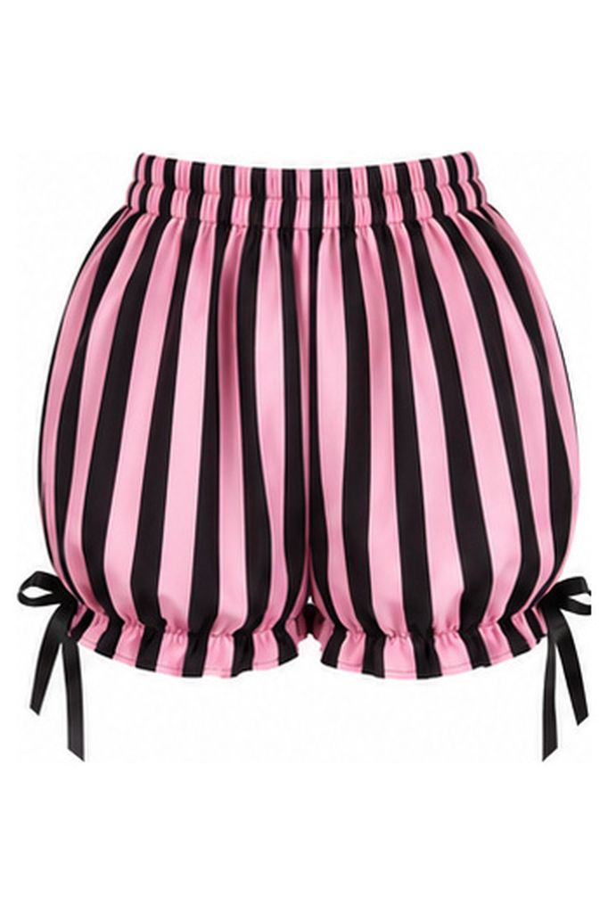 Pink/Black Striped Bloomers