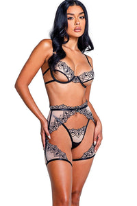 Roma Confidential Playboy Bunny Kiss 3 Piece Chaps Set in Black  from SexyShoes.com