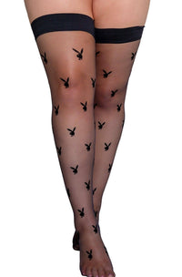 Roma Confidential Playboy Bunny Noir Stockings in Black 