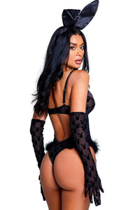 Roma Confidential Playboy Bunny Noir Teddy in Black 