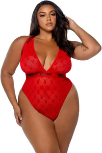 Playboy Bunny Rouge Teddy-Teddies-SEXYSHOES.COM