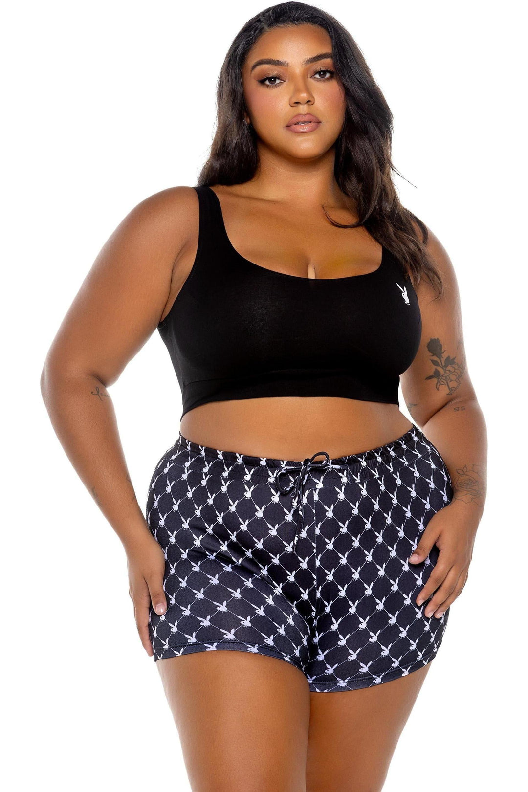 Playboy Bunny Slumber Lounge 2pc Set-Lingerie Sets-SEXYSHOES.COM