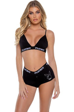 Playboy Bunny Slumber Lounge Bralette 2pc Set
