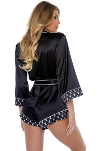 Roma Confidential Playboy Bunny Smoke Lounge Romper in Black 