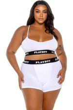 Playboy Bunny Sport Lounge Bralette 2pc Set