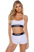 Playboy Bunny Sport Lounge Bralette 2pc Set