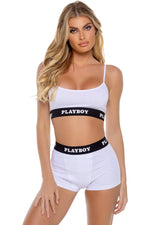 Playboy Bunny Sport Lounge Bralette 2pc Set