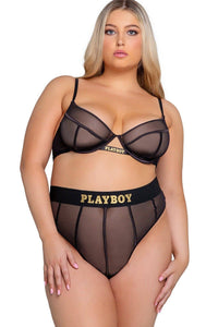 Roma Confidential Playboy Cage 2 Piece Set in Black 