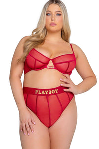 Roma Confidential Playboy Cage 2 Piece Set in Burgundy 