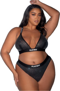 Playboy Disco Fever 2pc Set-Lingerie Sets-SEXYSHOES.COM