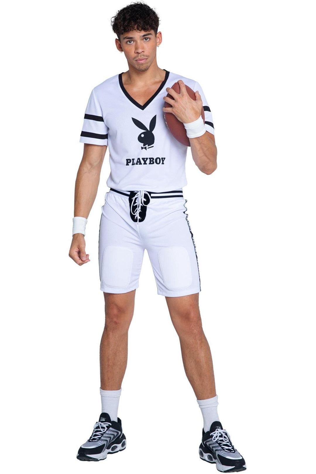 Roma Confidential Playboy Football Touchdown Hunk in White  from SexyShoes.com