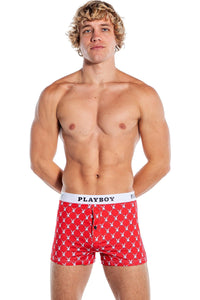 Roma Confidential Playboy Mens Argyle Boxer Briefs in Red  from SexyShoes.com