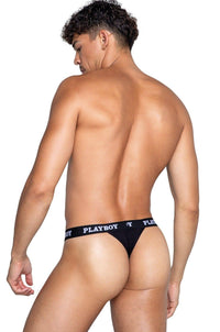 Roma Confidential Playboy Mens Modal Gym Thong in Black 