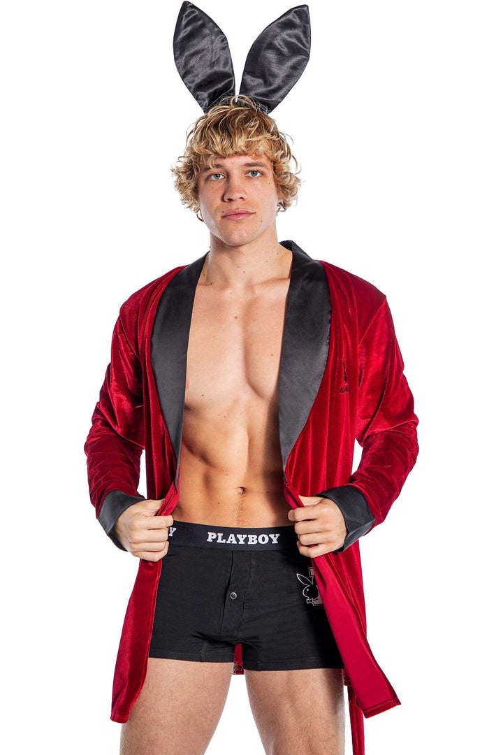 Playboy Mens Smoke Lounge Robe
