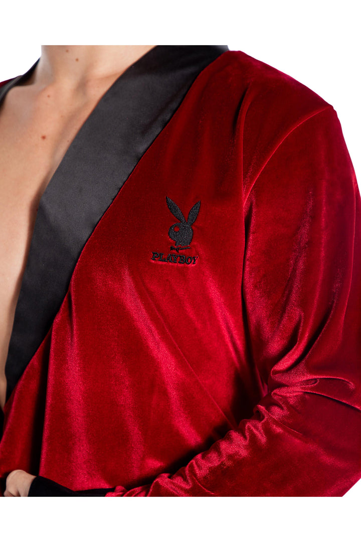 Playboy Mens Smoke Lounge Robe