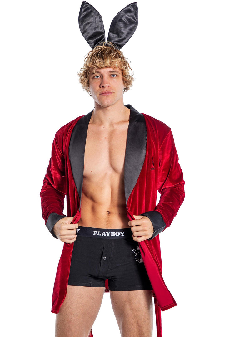 Playboy Mens Smoke Lounge Robe