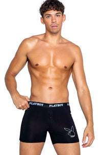 Roma Confidential Playboy Mens Tuxedo Modal Classic Boxer Briefs in Black  from SexyShoes.com