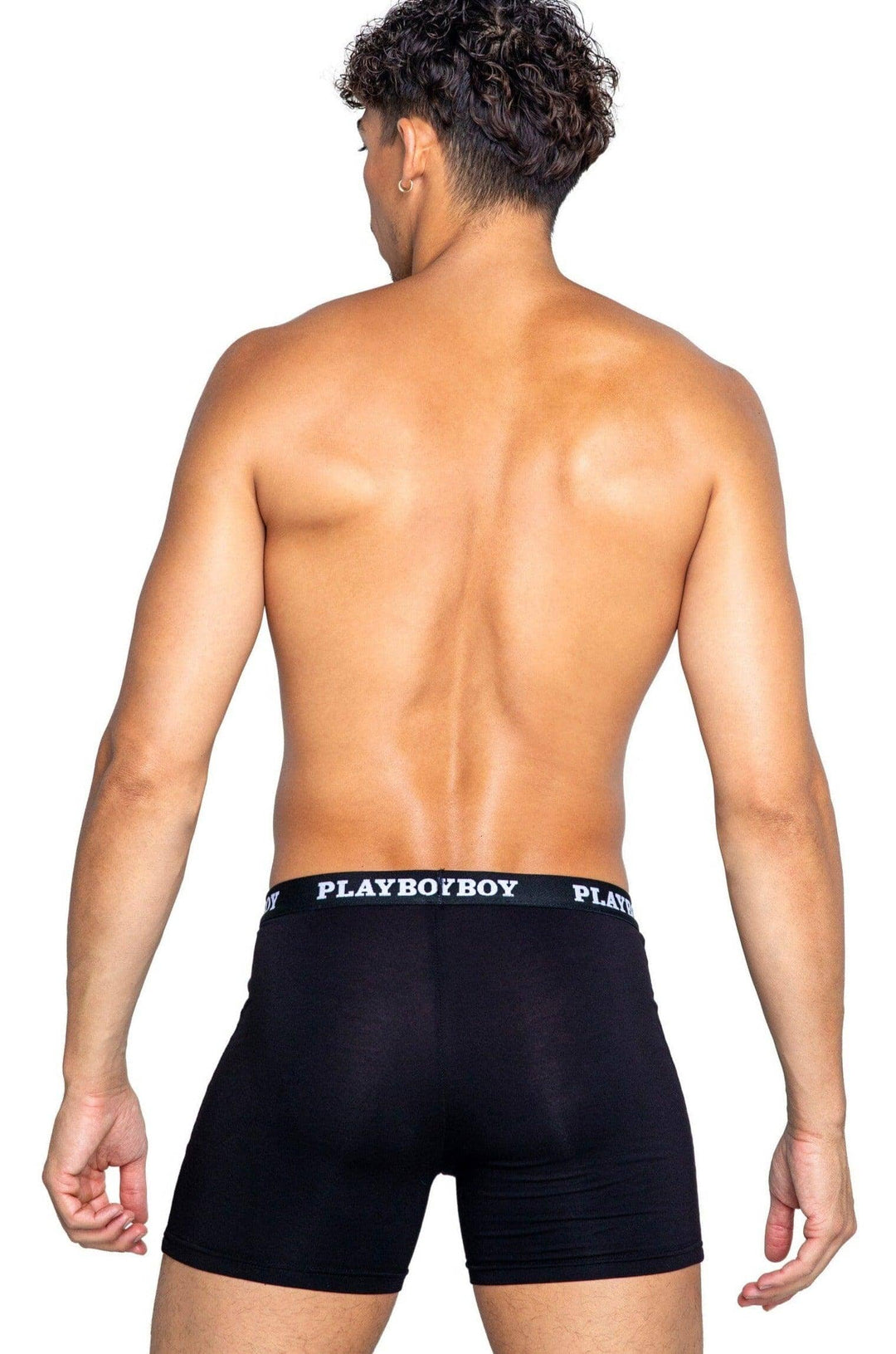 Roma Confidential Playboy Mens Tuxedo Modal Classic Boxer Briefs in Black 