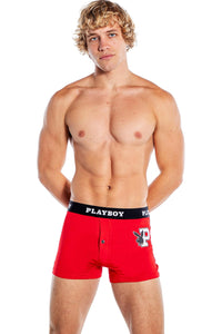 Roma Confidential Playboy Mens Varsity Modal Boxer Briefs in Red  from SexyShoes.com