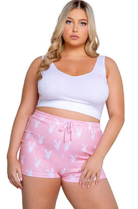 Roma Confidential Playboy Slumber Bunny 2 Piece Set in Pink 