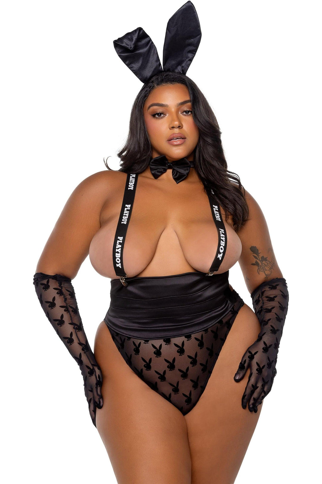 Roma Confidential Playboy Topless Tux Suit in Black  from SexyShoes.com