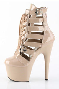 Pleaser  ADORE-1013MST Ankle Boot in Blush Patent