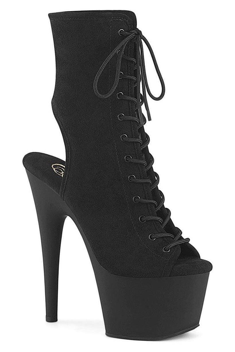 Pleaser  ADORE-1016 Ankle Boot in Black Faux Suede from SexyShoes.com