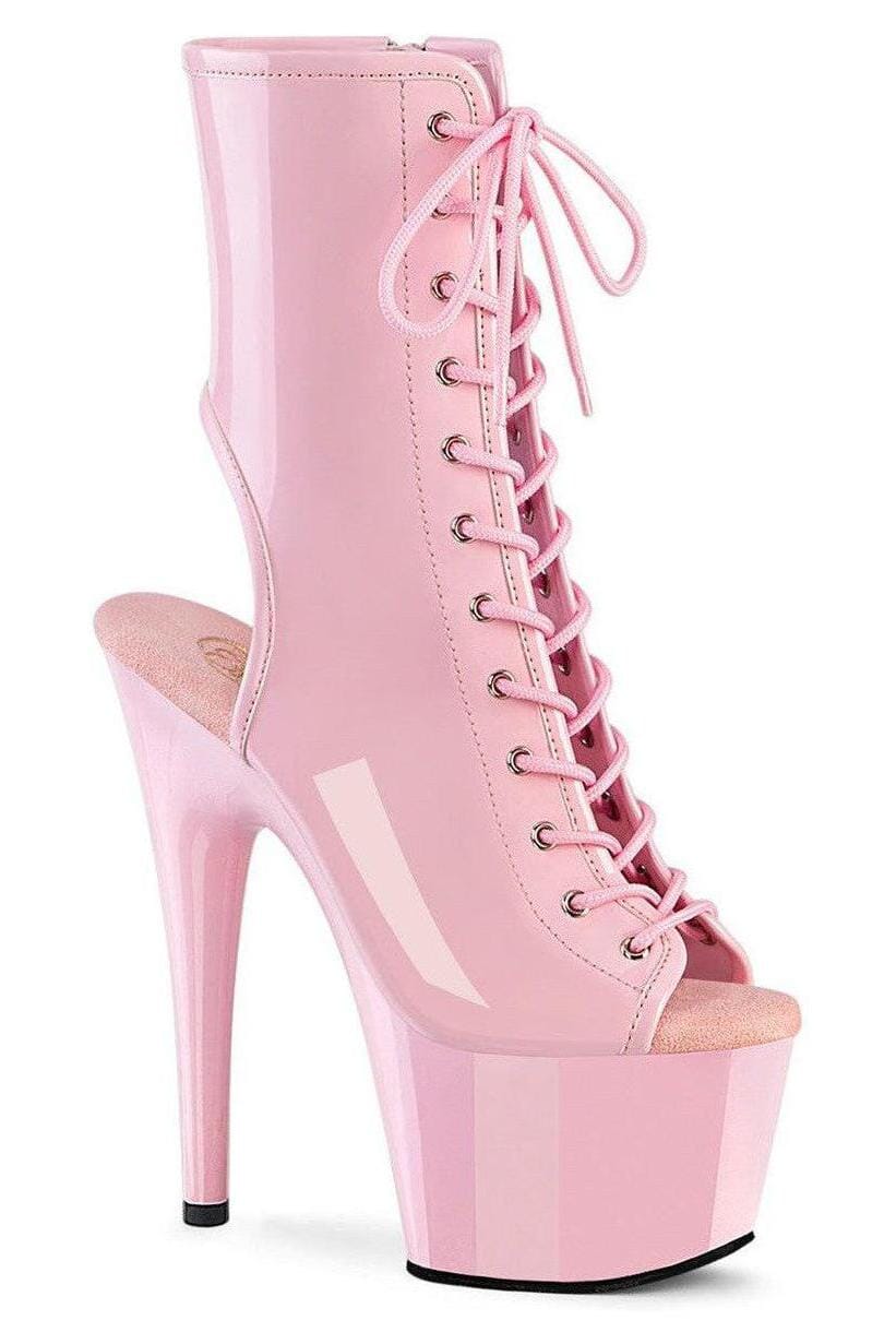 Pleaser  ADORE-1016 Ankle Boot in Pink Patent from SexyShoes.com