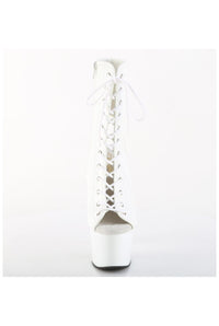 Pleaser  ADORE-1016 Ankle Boot in White Patent