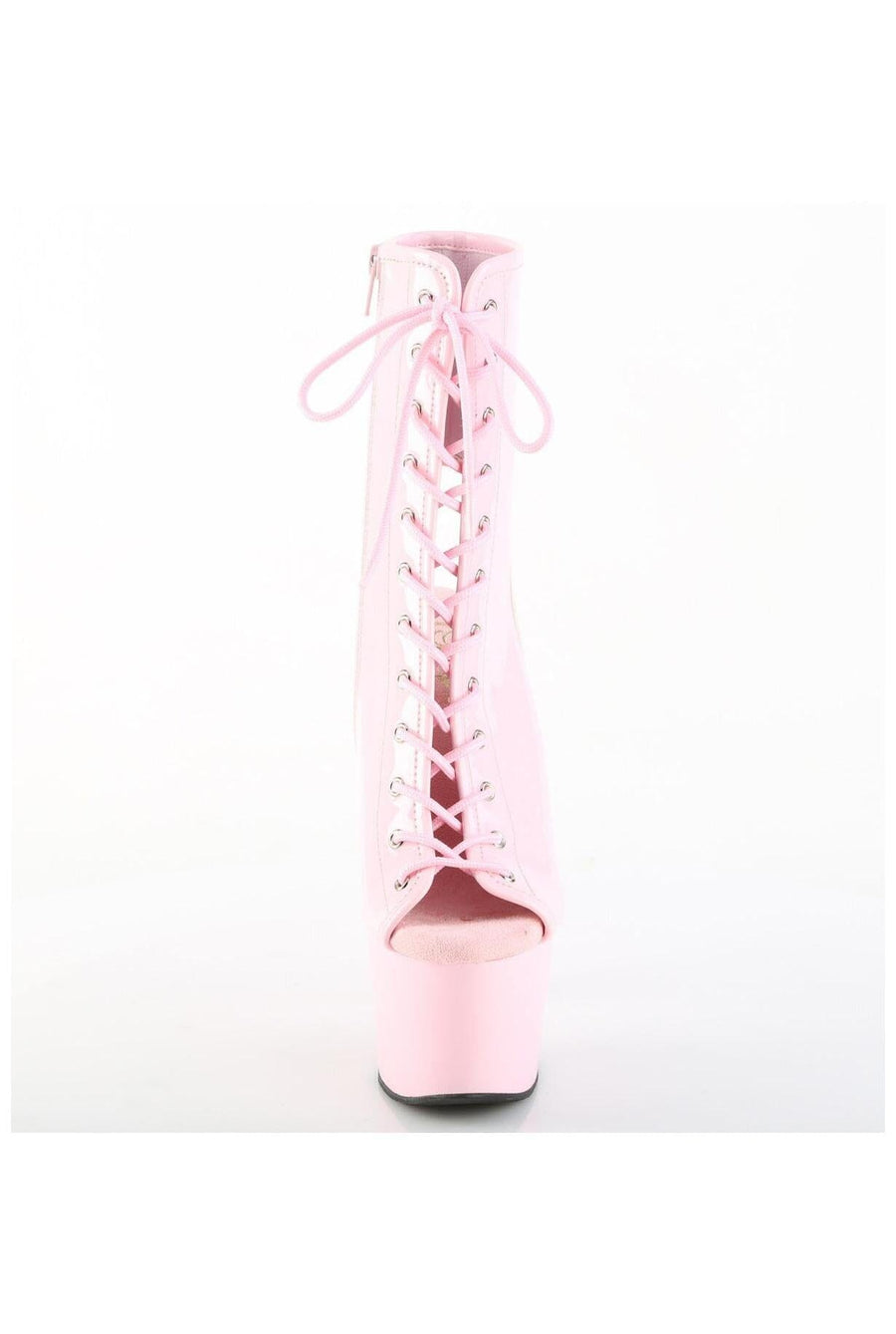 Pleaser  ADORE-1016 Ankle Boot in Pink Patent