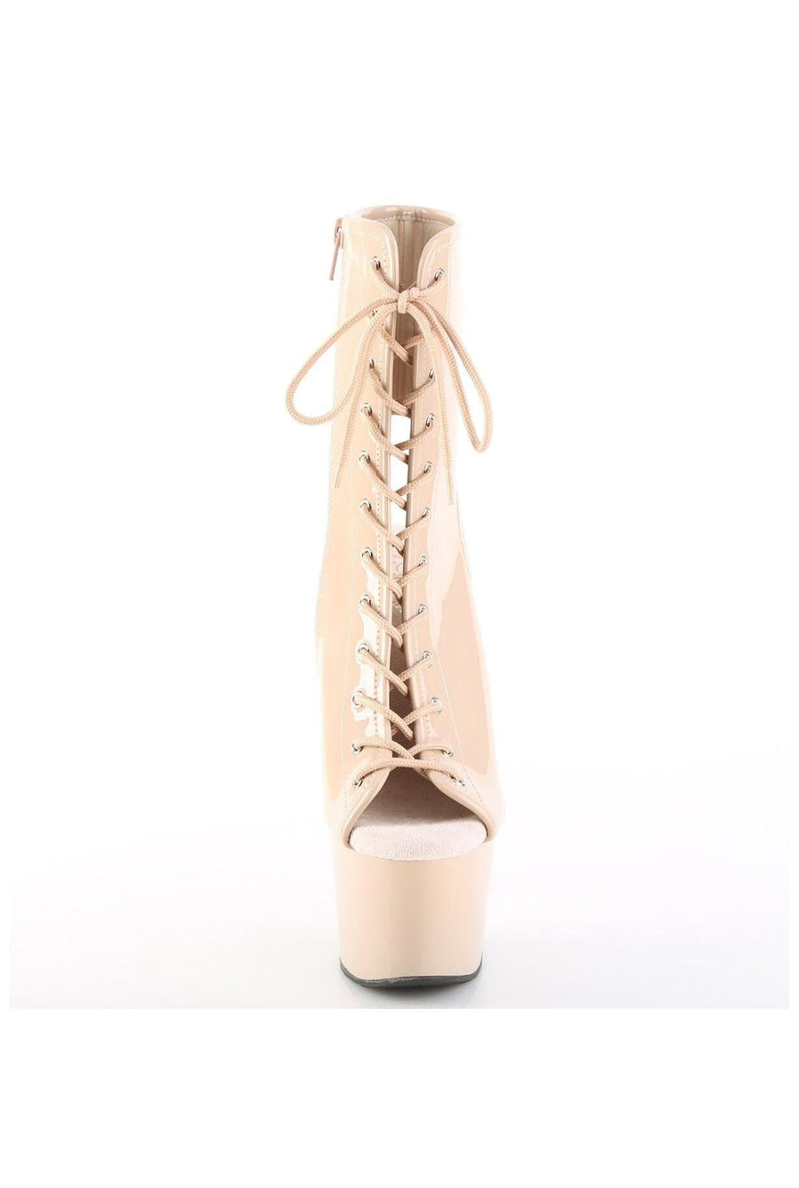 Pleaser  ADORE-1016 Ankle Boot in Blush Patent