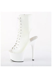 Pleaser  ADORE-1016 Ankle Boot in White Patent