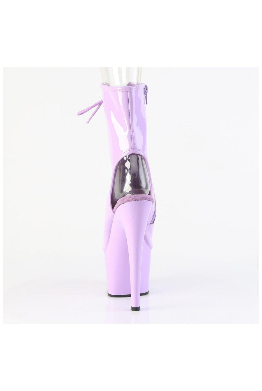Pleaser  ADORE-1016 Ankle Boot in Purple Faux Leather