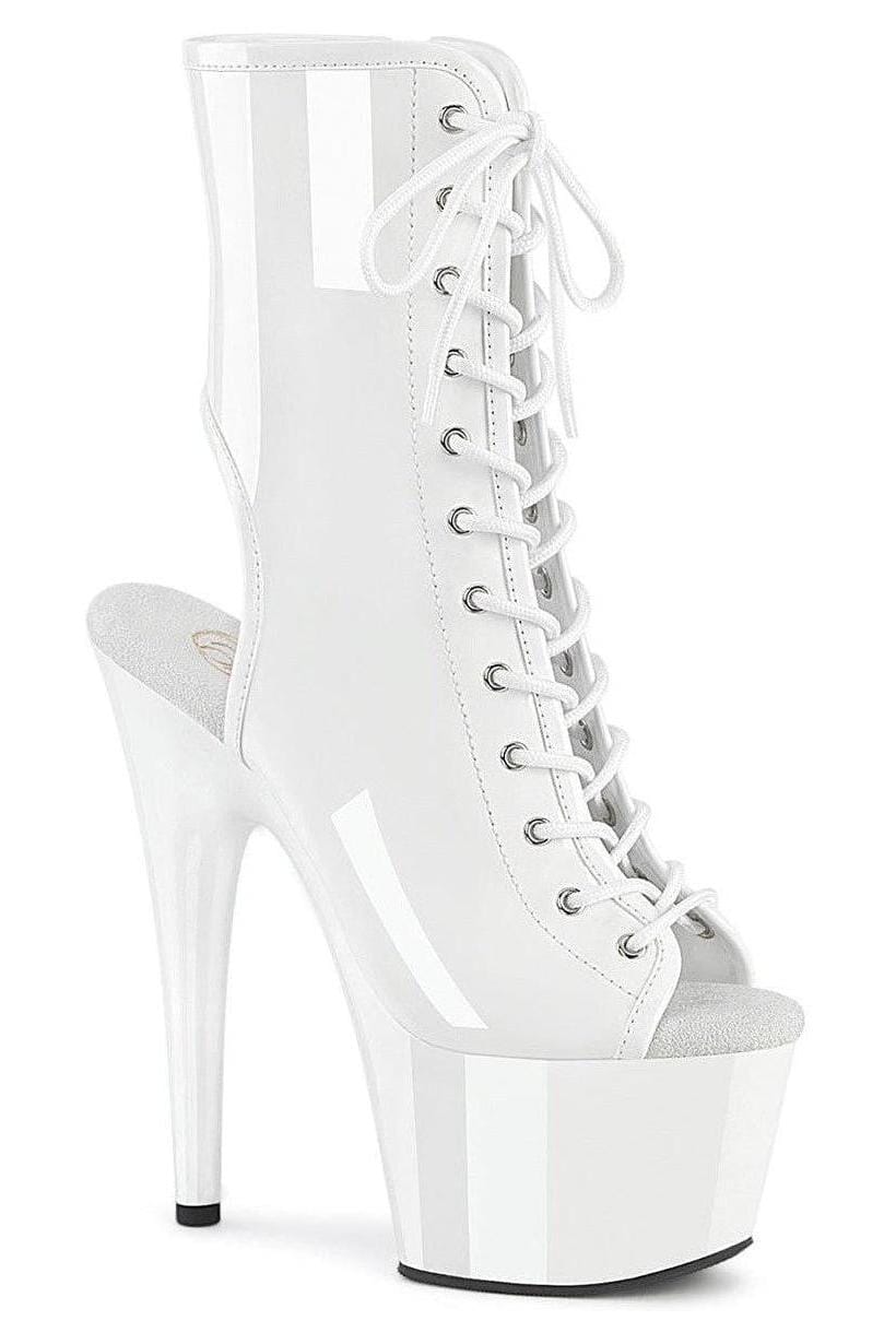 Pleaser  ADORE-1016 Ankle Boot in White Patent from SexyShoes.com