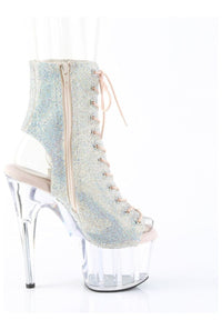 Pleaser  ADORE-1016C-RS Ankle Boot in Silver Faux Leather