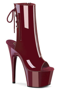 Pleaser  ADORE-1018 Ankle Boot in Burgundy Patent from SexyShoes.com