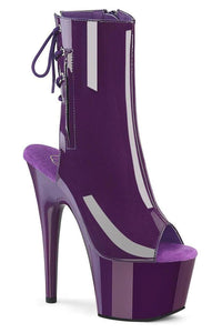 Pleaser  ADORE-1018 Ankle Boot in Purple Patent from SexyShoes.com