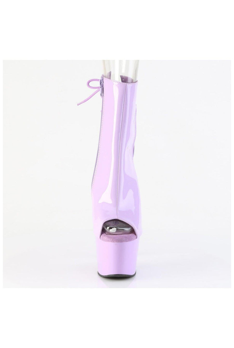 Pleaser  ADORE-1018 Ankle Boot in Purple Patent