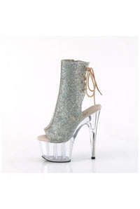 Pleaser  ADORE-1018C-RS Ankle Boot in Silver Faux Leather