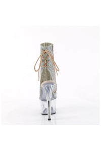 Pleaser  ADORE-1018C-RS Ankle Boot in Silver Faux Leather