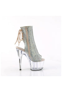 Pleaser  ADORE-1018C-RS Ankle Boot in Silver Faux Leather