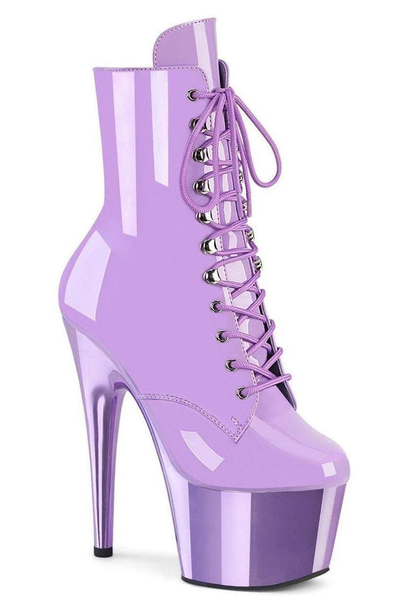 Pleaser  ADORE-1020 Ankle Boot in Purple Patent from SexyShoes.com