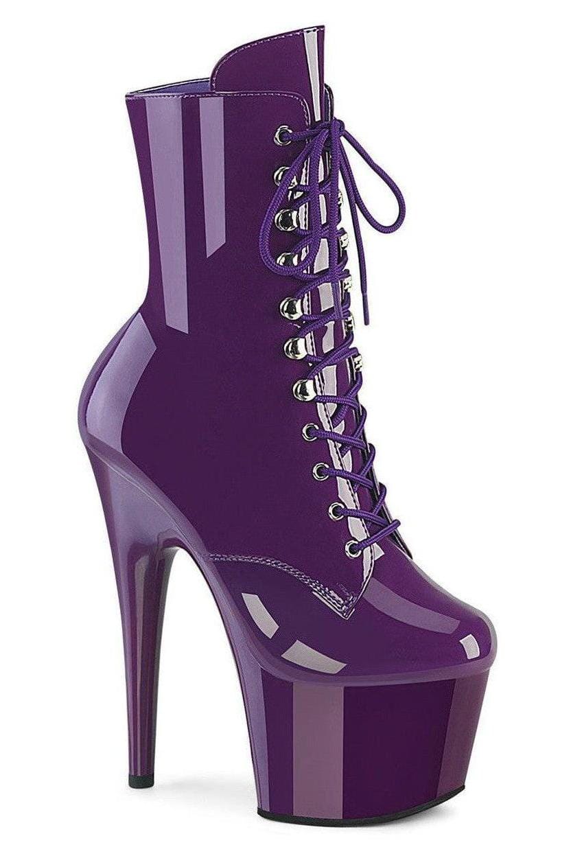 Pleaser  ADORE-1020 Ankle Boot in Purple Patent from SexyShoes.com