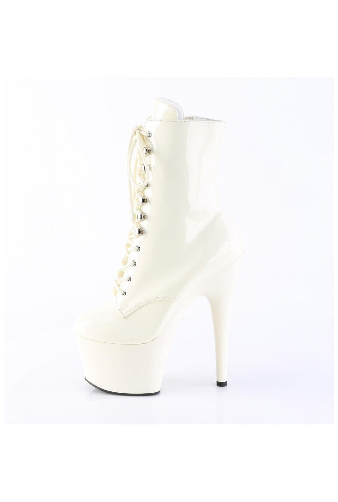 Pleaser  ADORE-1020 Ankle Boot in White Patent