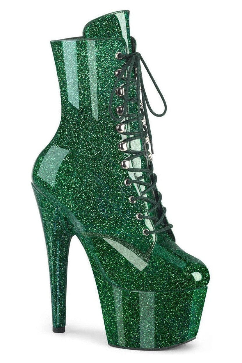 Pleaser Green Ankle Boots Platform Stripper Shoes | Buy at Sexyshoes.com