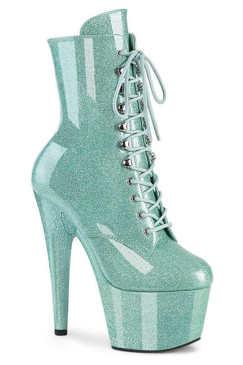 Pleaser Green Ankle Boots Platform Stripper Shoes | Buy at Sexyshoes.com