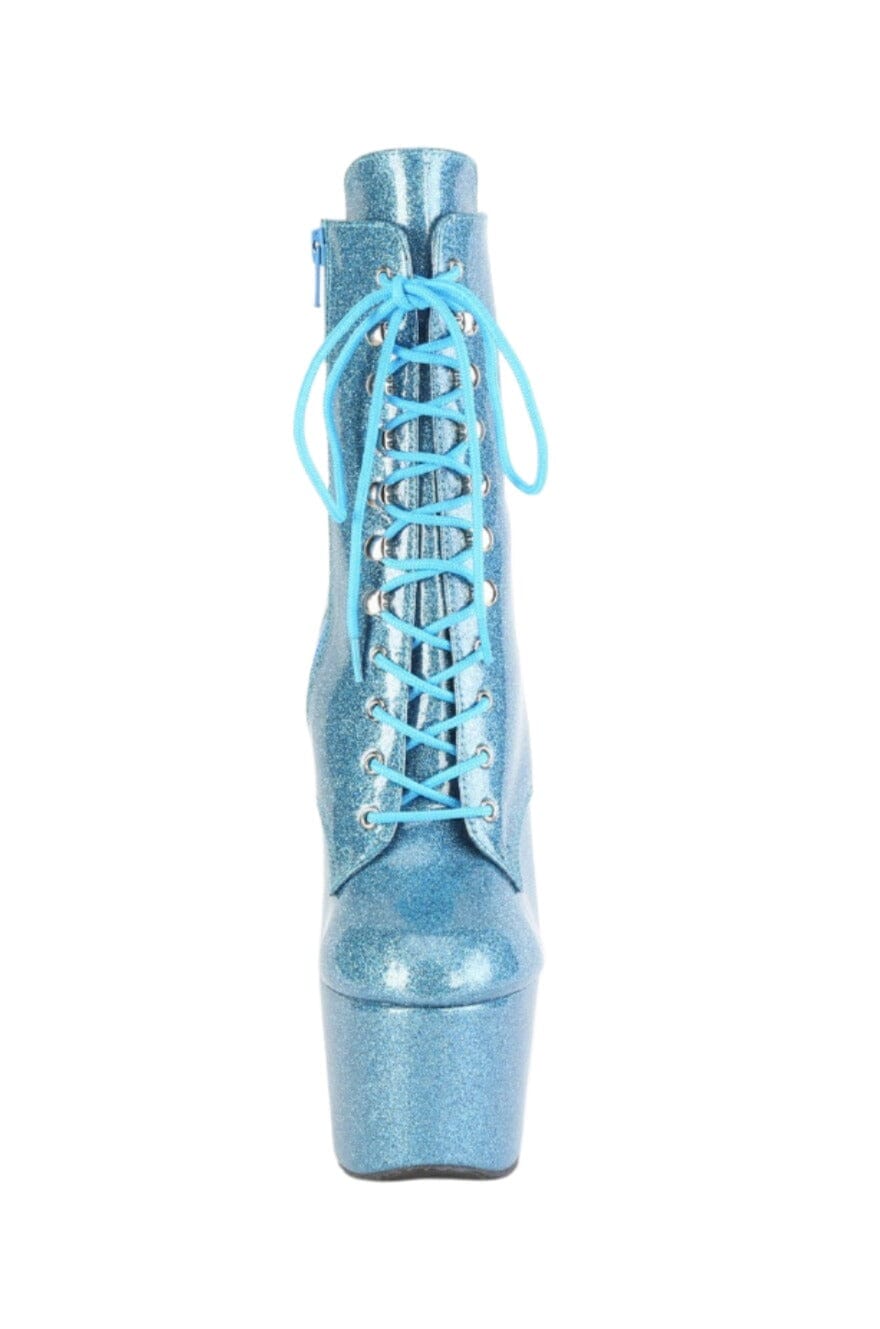 Pleaser  ADORE-1020GP Ankle Boot in Blue Patent