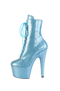 Pleaser  ADORE-1020GP Ankle Boot in Blue Patent