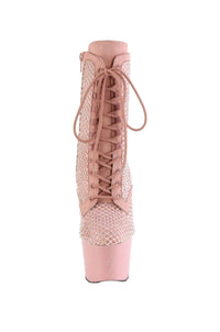 Pleaser  ADORE-1020RM Ankle Boot in Pink Faux Suede